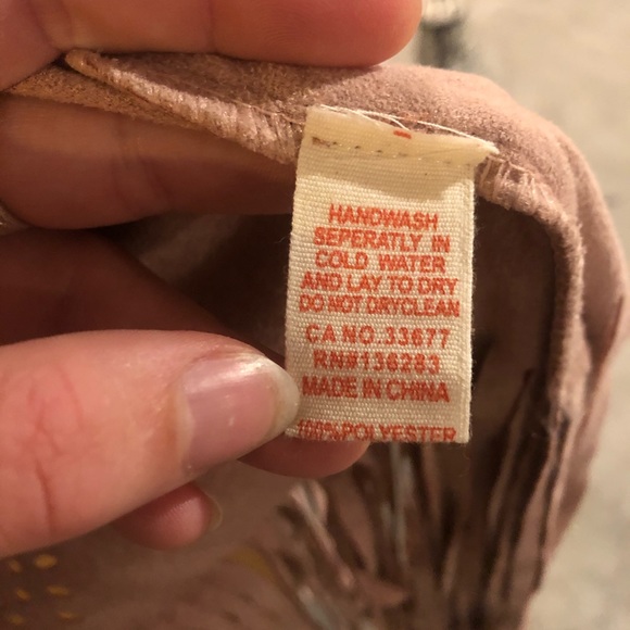 Long fringe blush pink western vest - Picture 5 of 5